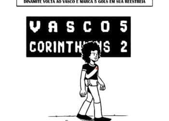 Há 45 anos, Dinamite retornava ao Maracanã após sua passagem pelo Barcelona e anotava 5 gols contra o Corinthians; confira a charge.