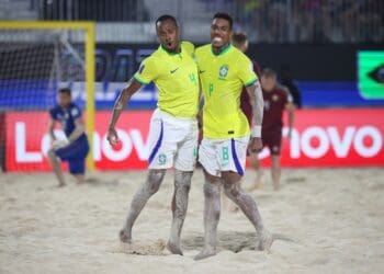 Futebol de Praia: Brasil de Mauricinho e Benjamin Jr. conquista vitória sobre Belarus e se torna heptacampeão da Copa do Mundo