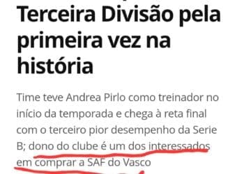 Sampdoria, time de Andrea Radrizzani, um dos interessados na SAF do Vasco, sofre rebaixamento inédito para a 3ª divisão italiana.