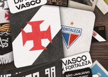 Veja a arte promocional de Vasco x Fortaleza.