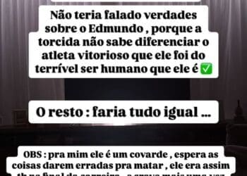 Souza acusa Edmundo de covardia e afirma que ele foi responsável pelo primeiro rebaixamento do Vasco.