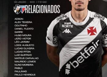 Veja os convocados do Vasco para a partida contra o Fortaleza; Mauricio Lemos é a principal novidade.