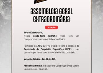AGE sobre a formação da SPE para a reforma de São Januário ocorrerá nesta sexta-feira; confira os detalhes