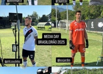 Elenco do Vasco participou de dia de mídia do Brasileiro