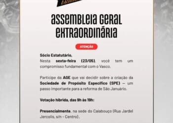Vasco convocará AGE nesta sexta-feira das 9h às 19h para deliberar sobre a criação de SPE para reforma de São Januário.
