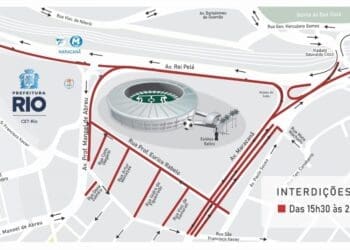 CET-Rio informa sobre interdições nas proximidades do Maracanã para Fluminense x Vasco
