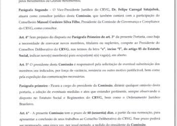 Presidente do Conselho Deliberativo estabelece comissão para modificar o estatuto do Vasco
