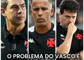 Analise os dados de Fábio Carille, Felipe e Fernando Diniz no Vasco.
