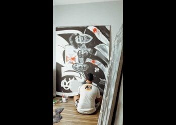 Artista vascaíno João Vitor cria obra inspirada em ídolos do Vasco; assista ao vídeo