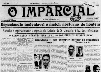 Oponente do Vasco em amistoso em Natal, Montevideo Wanderers fez a abertura dos refletores e do trecho de arquibancadas de São Januário em 1928.