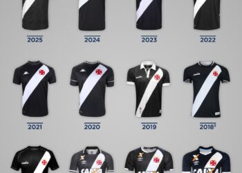 Reviva as últimas 12 camisetas escuras do Vasco