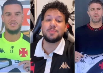 Atletas registram mensagem em vídeo e mandam camiseta para torcedor vascaíno de Cuiabá diagnosticado com câncer.