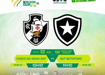 Na Taça Edilson Silva, Vasco disputa com o Botafogo no Sub-07 e Sub-08 neste domingo
