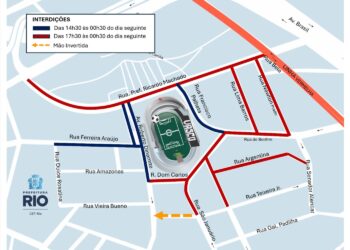 CET-Rio revela informações sobre interdições nas proximidades de São Januário para o jogo entre Vasco e Independiente del Valle.