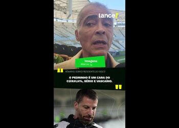 Romário faz elogios a Pedrinho: ‘Focado e torcedor do Vasco’; confira o vídeo