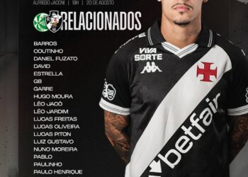 Veja os jogadores convocados do Vasco para a partida contra o Juventude; Mateus Carvalho e Alex Teixeira não participarão.