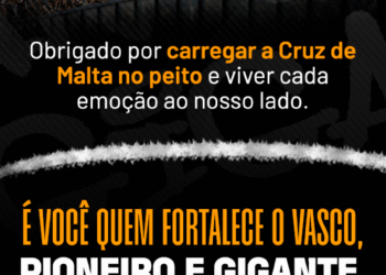 Vasco envia mensagem aos sócios em celebração aos 127 anos; confira