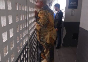 Milton Cunha presente em São Januário para assistir a Vasco contra Corinthians.