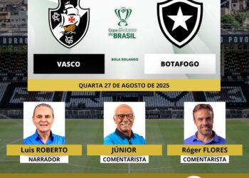 Vasco x Botafogo: profissionais da transmissão da partida da Copa do Brasil