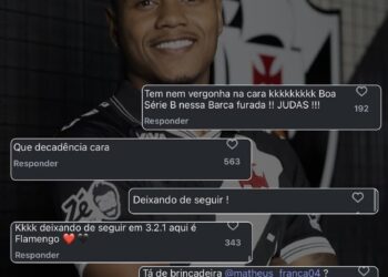 Torcedores do Flamengo criticam Matheus França, reforço do Vasco