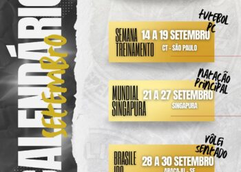 Vasco divulga calendário de setembro dos esportes paralímpicos.