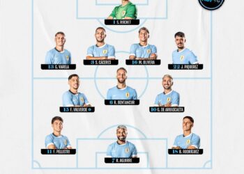 Puma Rodríguez inicia como reserva no duelo entre Uruguai e Peru.