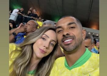 Paulo Henrique assiste ao jogo da Seleção no Maracanã