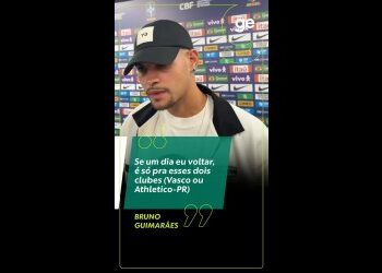 Bruno Guimarães fala sobre Vasco e Athletico-PR: ‘Se voltar um dia, é só pra esses dois clubes’