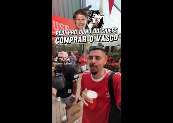 Torcedor pede ao dono do Kansas City Chiefs para comprar a SAF do Vasco; vídeo viraliza