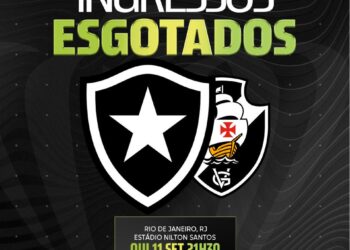 Botafogo anuncia ingressos esgotados para jogo contra o Vasco