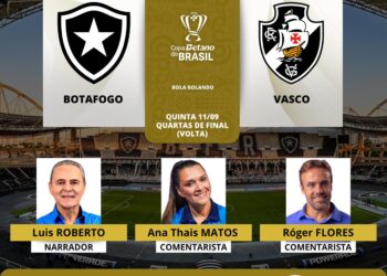 Transmissão de Botafogo x Vasco: conheça os profissionais envolvidos