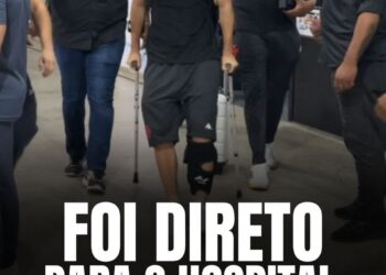 Lucas Piton: avaliado por ortopedista após passar a madrugada no hospital.