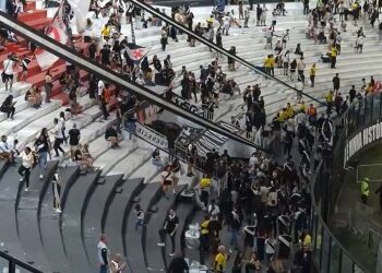 Torcida do Vasco se anima nas arquibancadas de São Januário