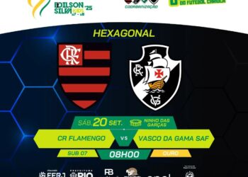 Vasco enfrenta o Flamengo neste sábado pela Taça Edilson Silva Kids: confronto do Sub-07 e Sub-08.
