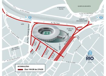 CET-Rio detalha interdições no entorno do Maracanã para o clássico entre Flamengo e Vasco.