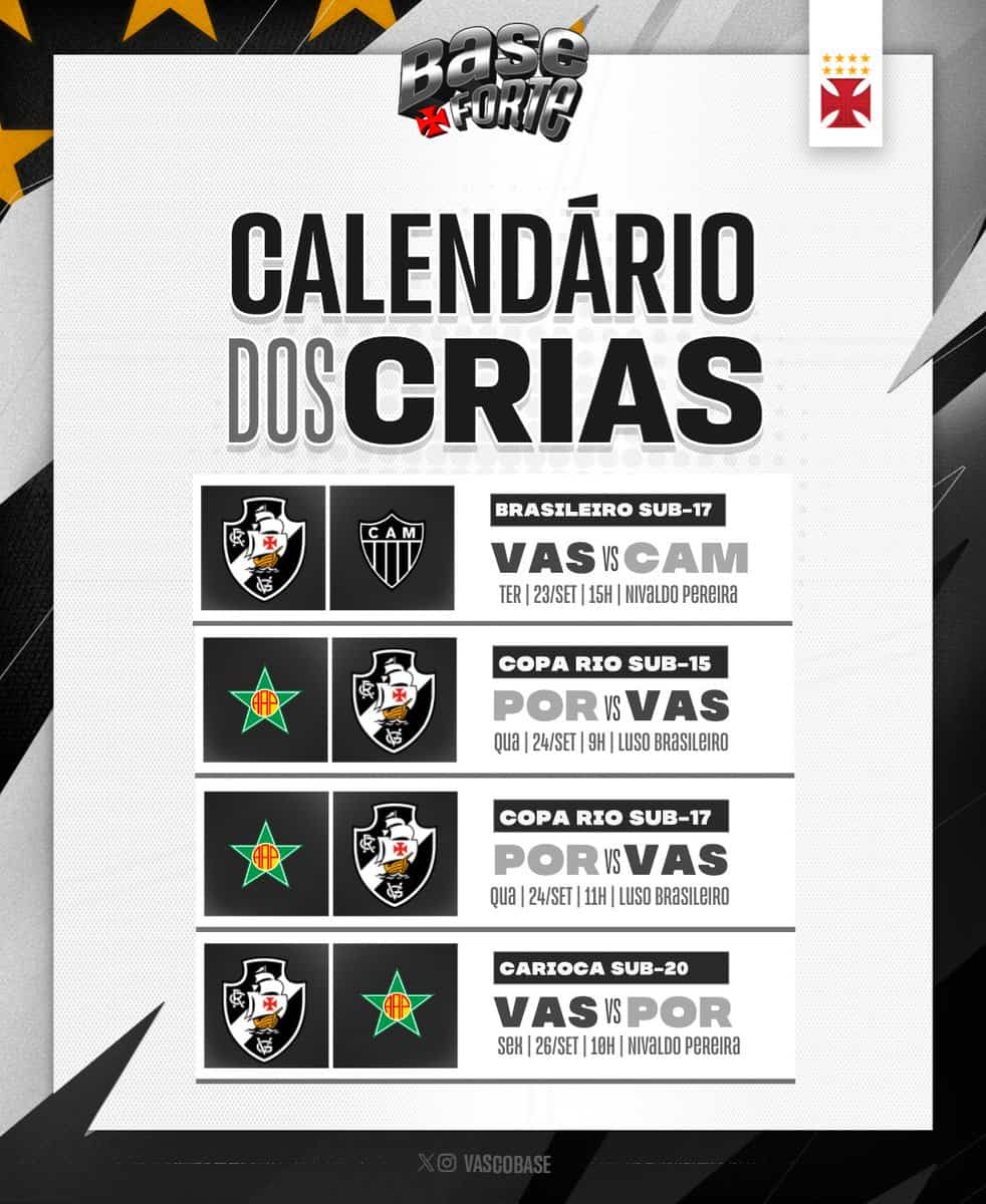 20250922-183234-1-1-1-1 Calendário de jogos do Vasco para competições de base.