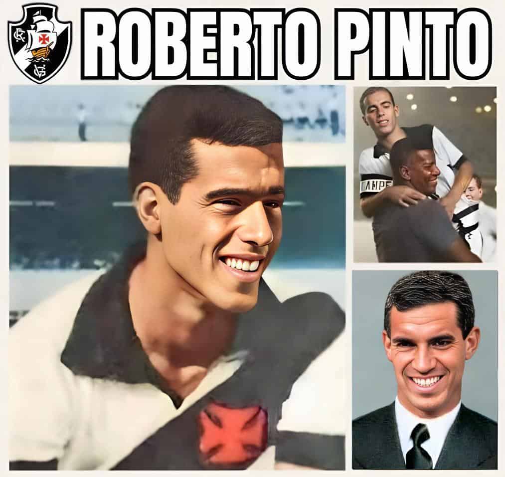 Roberto Pinto em foto sorrindo com camisa do Vasco da Gama.