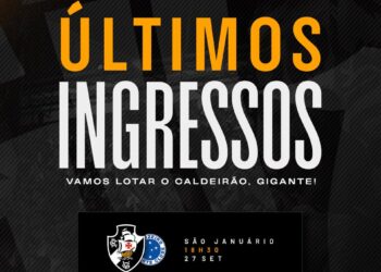 Ingressos para o jogo do Vasco, destaque no banner.