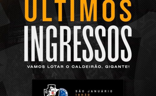Ingressos para o jogo do Vasco, destaque no banner.