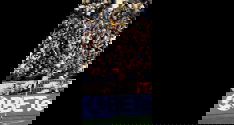 Torcida do Vasco no estádio.