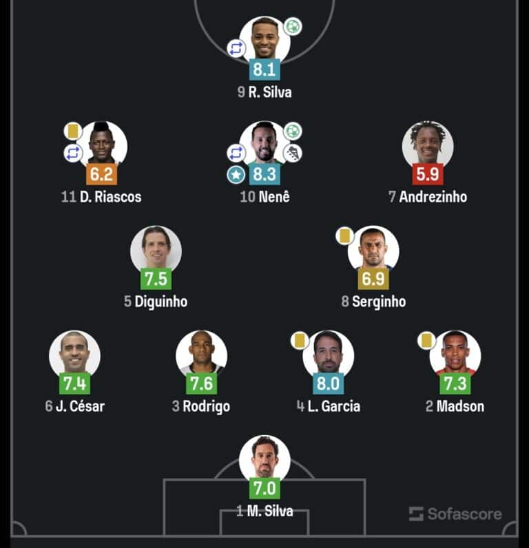 Wearing a soccer jersey on the field.