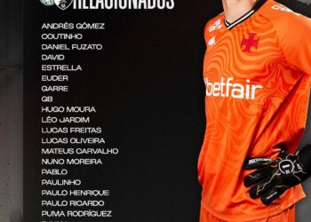 Jogador de futebol com uniforme laranja e luvas pretas.