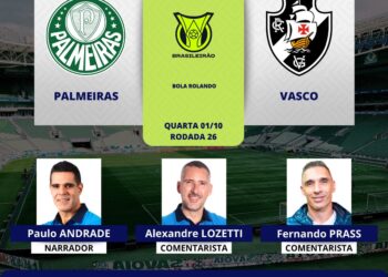 Palmeiras e Vasco enfrentam-se na rodada 26 do Brasileirão 2025.