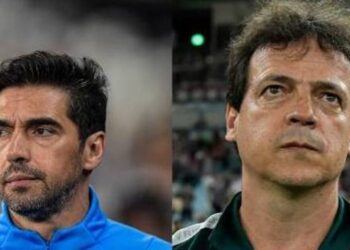 Homens com expressão séria, em destaque.