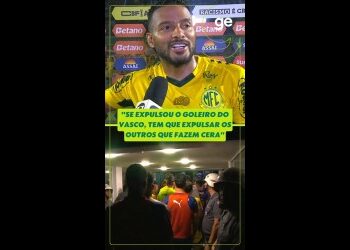 Jogador do Vasco em entrevista após jogo.