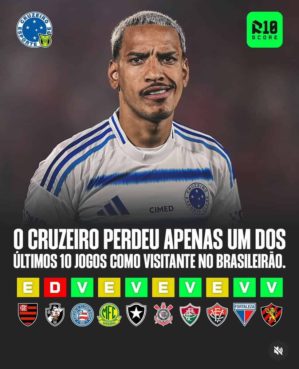 Cruzeiro com camisa do time azul e branco.