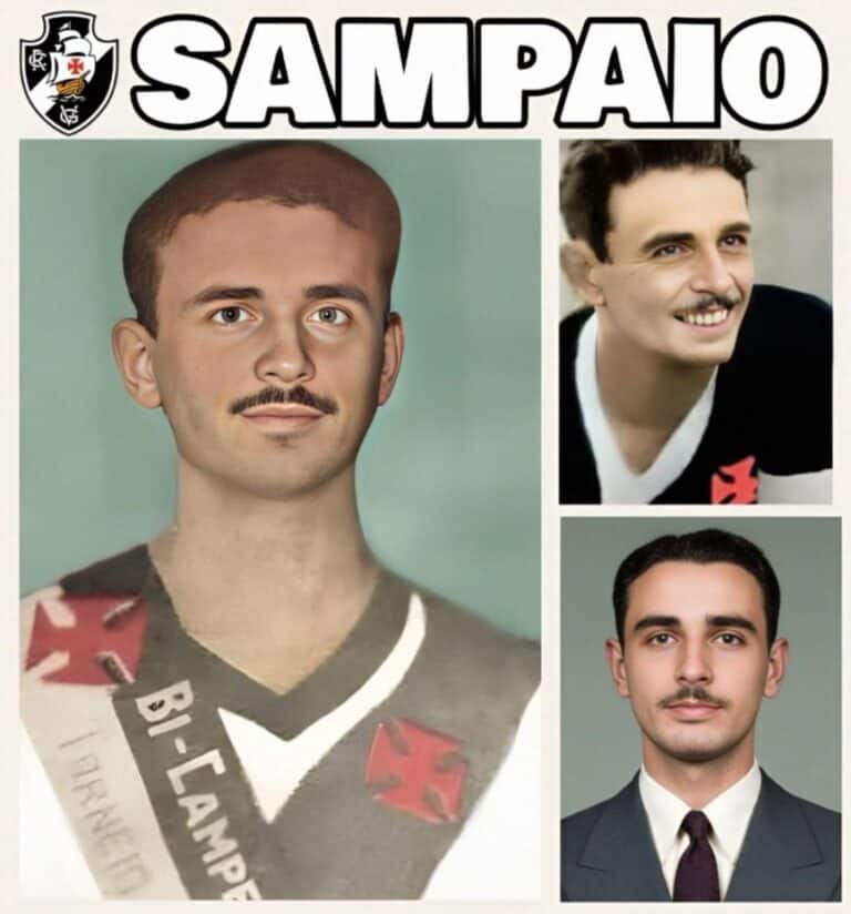 Sampaio, torcida do Vasco, homenagem, jogadores históricos, camisa do time.