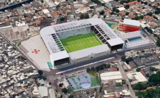 Estádio do Vasco da Gama visto do ar.