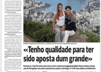 Vasco da Gama com vista panorâmica do Rio de Janeiro.