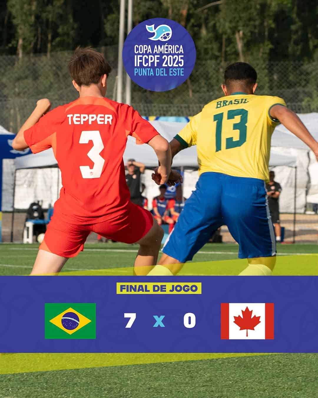 Jogadores de futebol em disputa no campo.